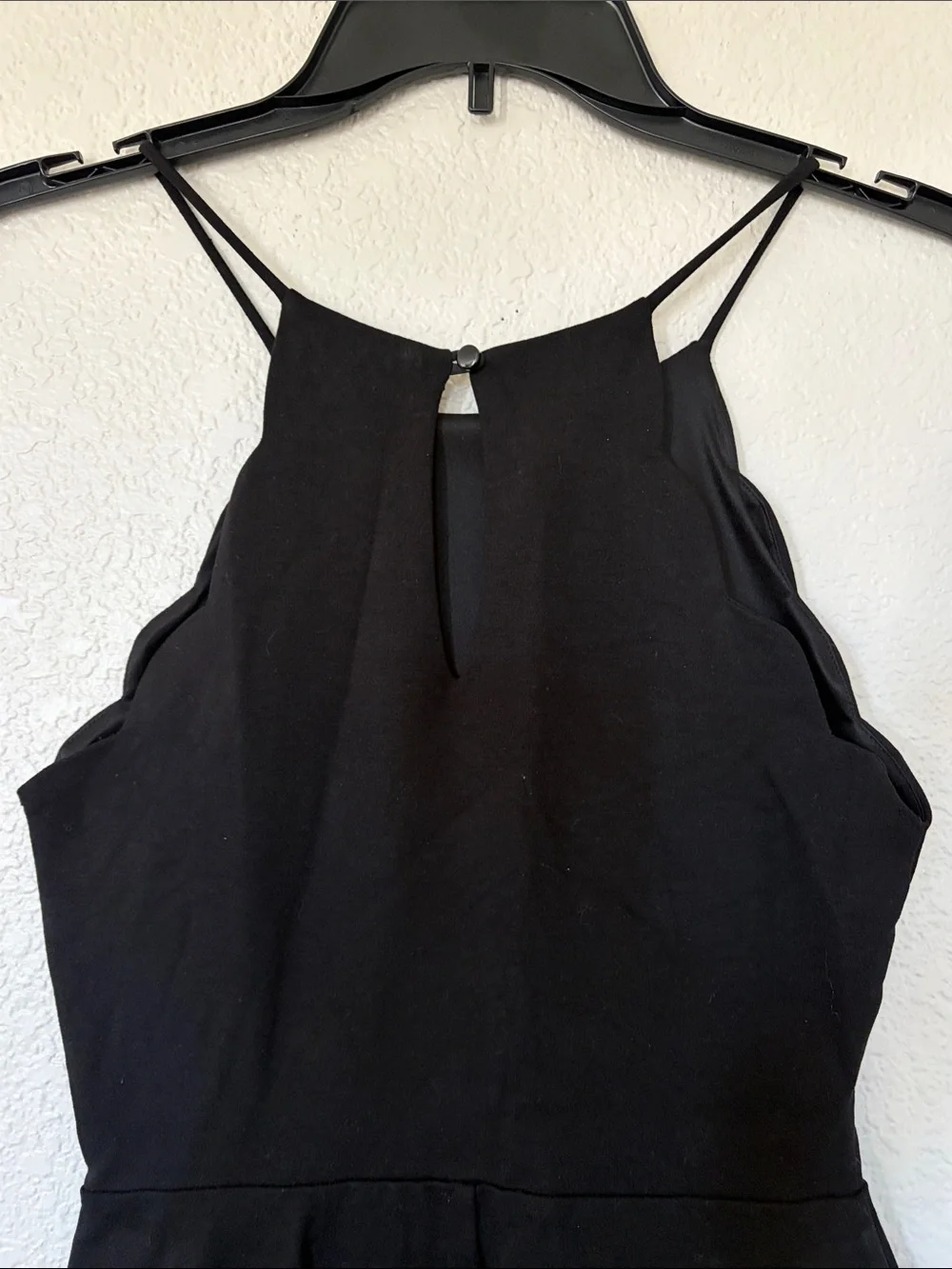 Women's Black Halter Mini Dress - Picture 6 of 8